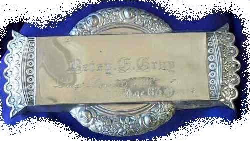 The Free Genealogy Death Record on the Coffin Plate of Betsy G Gray 1825 ~ 1888