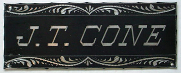 The Free Genealogy Death Record on the Coffin Plate of J.T. Cone