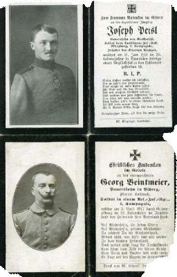 Death Record on the Memorial Card of Josef Peisl