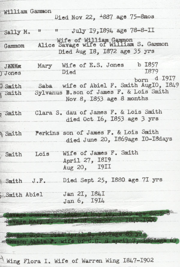 Death Records in York Cemetery 