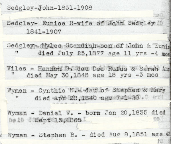 Death Records in York Cemetery 