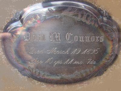 The Birth Record and Death Record on the Coffin Plate of Anna M Connors is Free Genealogy