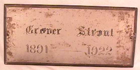 The Free Genealogy Death Record on the Coffin Plate of Grover Strout 1891 ~ 1922