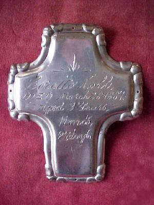 The Birth Record and Death Record on the Coffin Plate of Loretto Noll is Free Genealogy