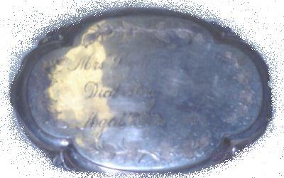 The Free Genealogy Death Record on the Coffin Plate of Mrs Lydia Marshall 1786~1869