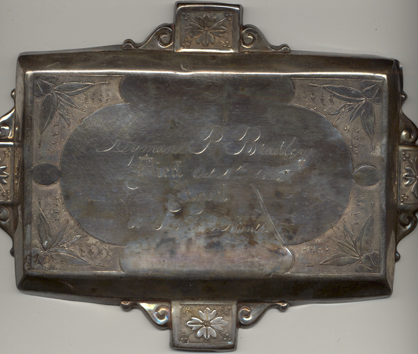 The Free Genealogy Death Record on the Coffin Plate of Lyman P Bradley