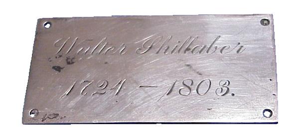 The Free Genealogy Death Record on the Coffin Plate of Walter Shillaber 1724 ~ 1803