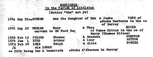 littleton, England genealogy 1