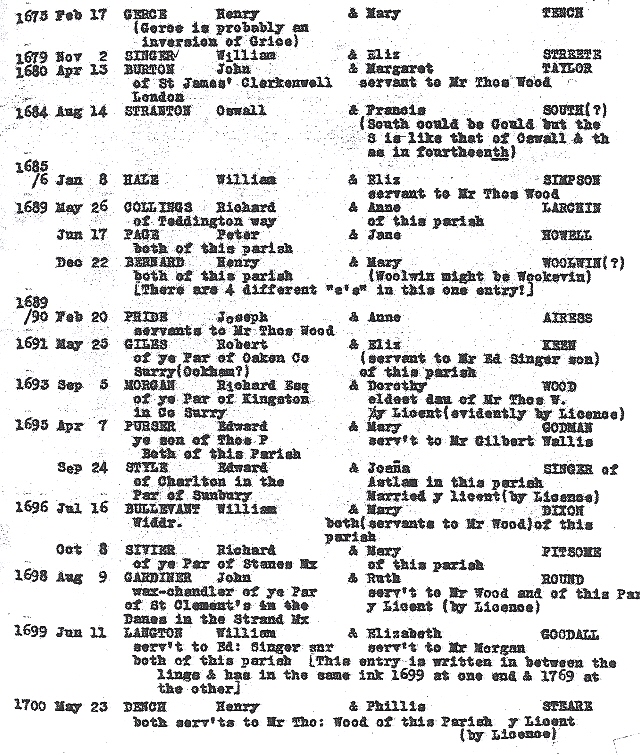 littleton Parish baptisms England genealogy 2