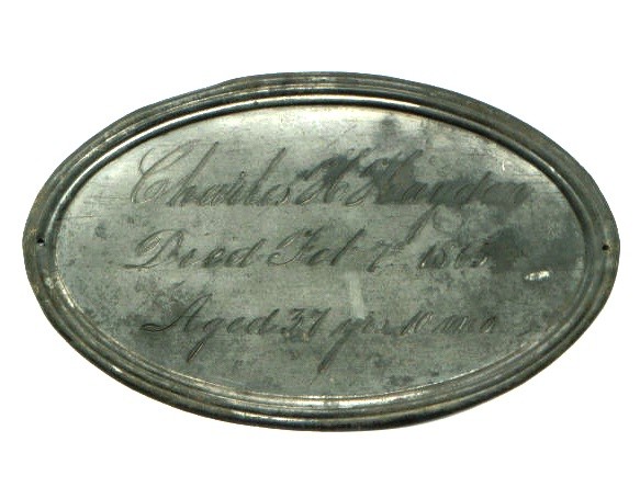 The Birth & Death Record on the Coffin Plate of Charles H Hayden 1828 ~ 1865 is Free Genealogy