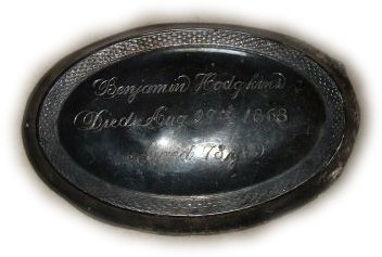 The Birth Record and Death Record on the Coffin Plate of Benjamin Hodgkins is Free Genealogy