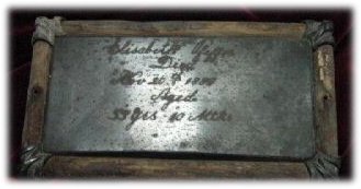 Birth & Death Record on the Coffin Plate of Elisabeth Ofeffer